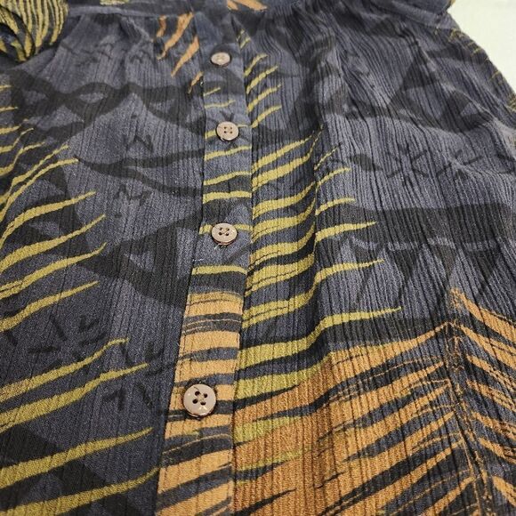 TANOA Nu'uuli Flutter Sleeve Girl's Dress TD801 Palm Leaf Made in Hawaii size 10 - Picture 7 of 10